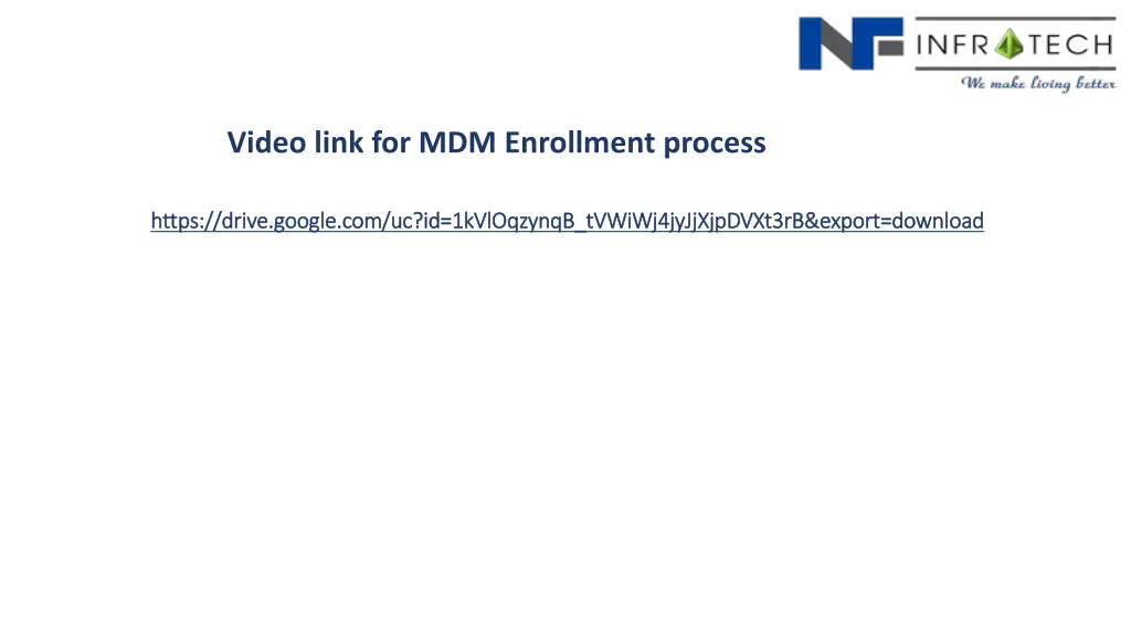 video link for mdm enrollment process