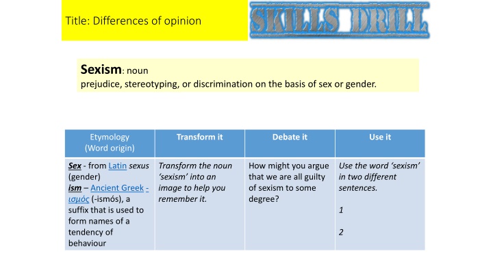 title differences of opinion