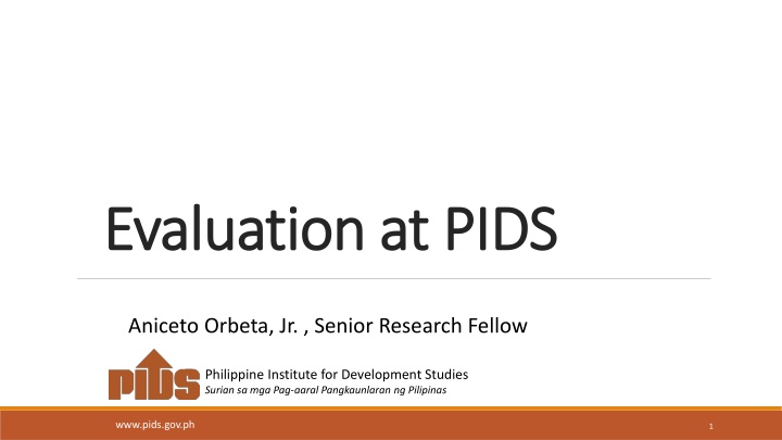 evaluation at pids evaluation at pids