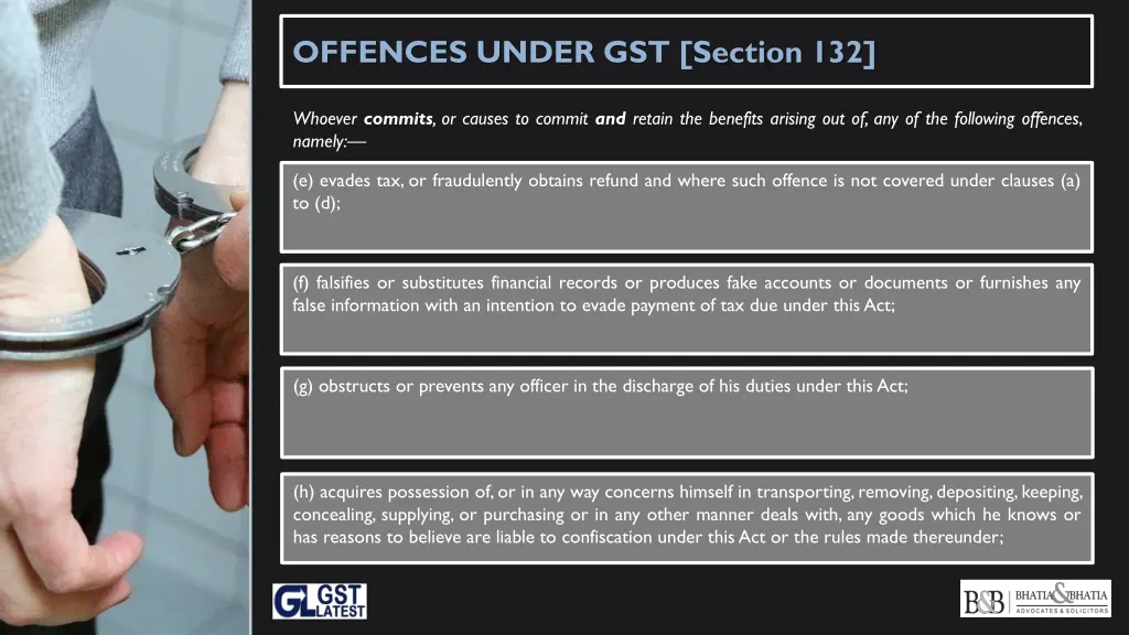 offences under gst section 132 1