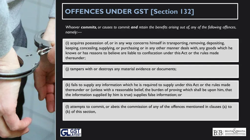 offences under gst section 132 2