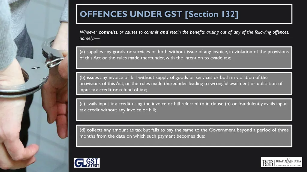 offences under gst section 132