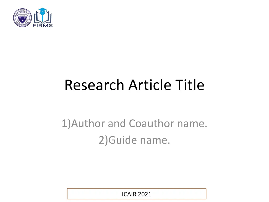 research article title