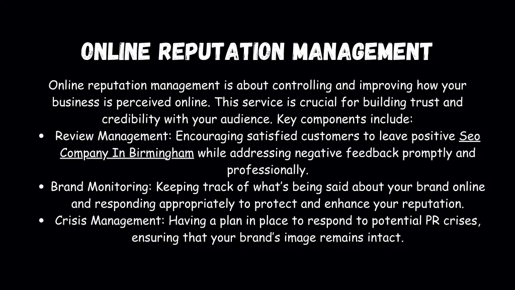 online reputation management