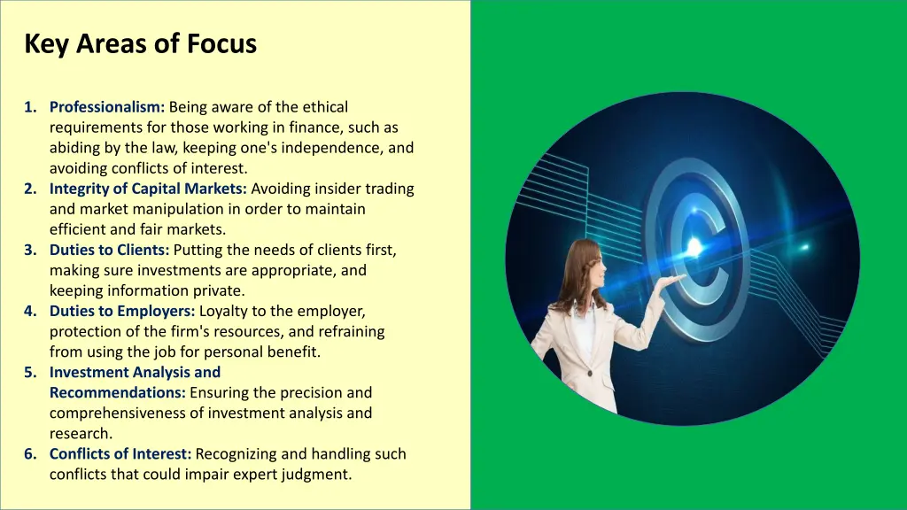 key areas of focus