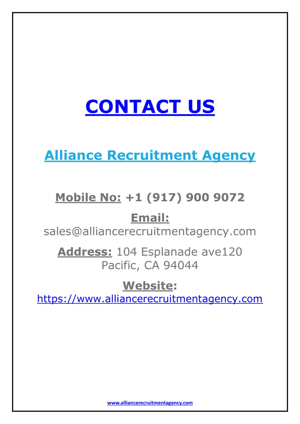 contact us