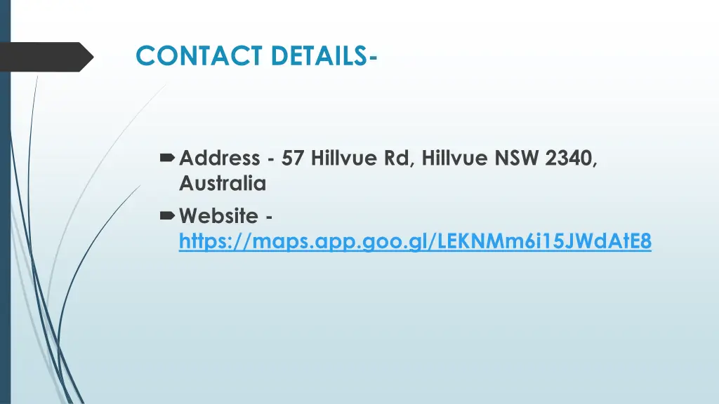 contact details