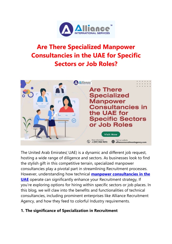 are there specialized manpower consultancies