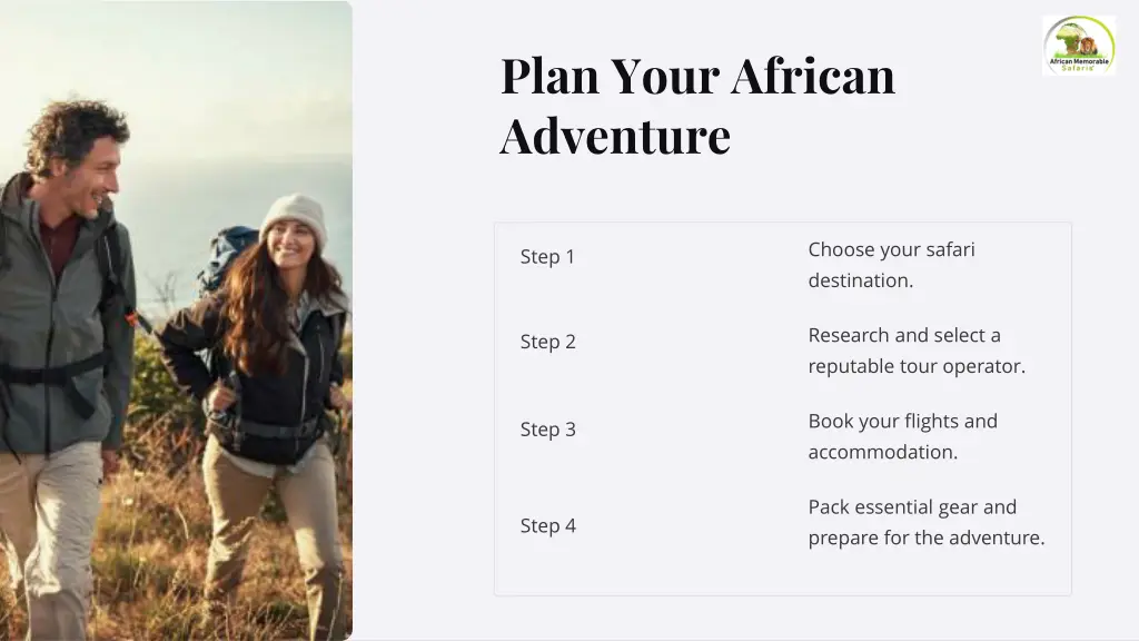 plan your african adventure