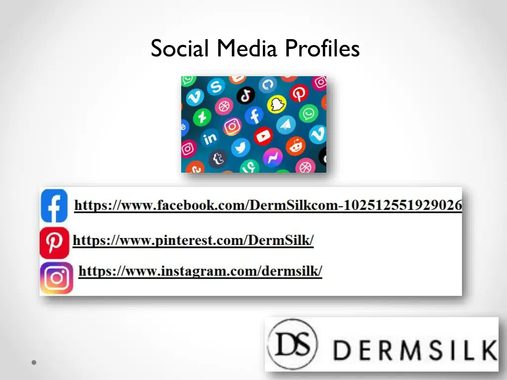 social media profiles