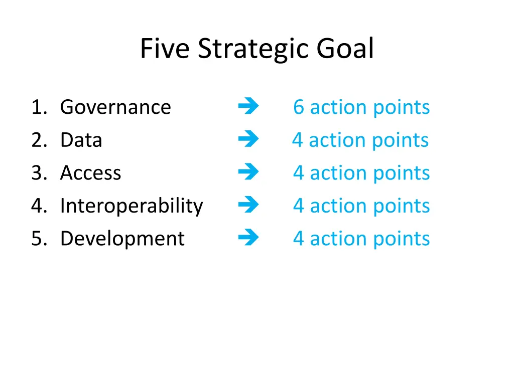 five strategic goal