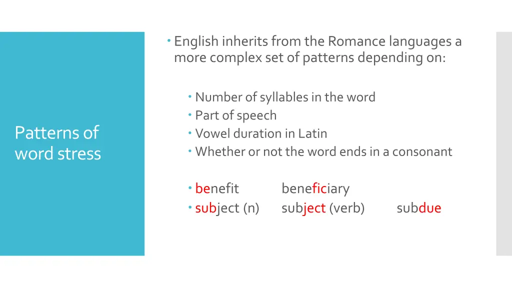 english inherits from the romance languages