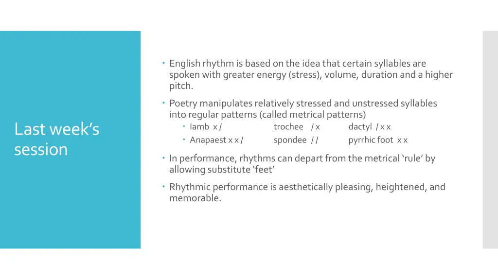 english rhythm is based on the idea that certain