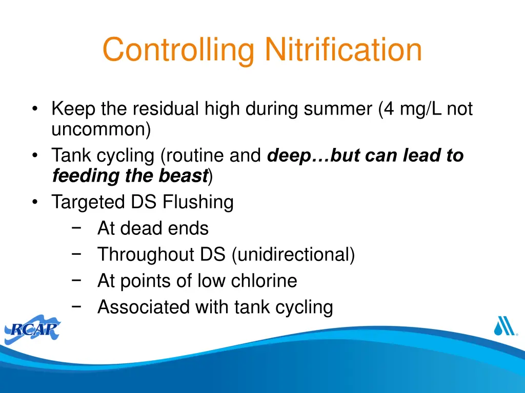 controlling nitrification