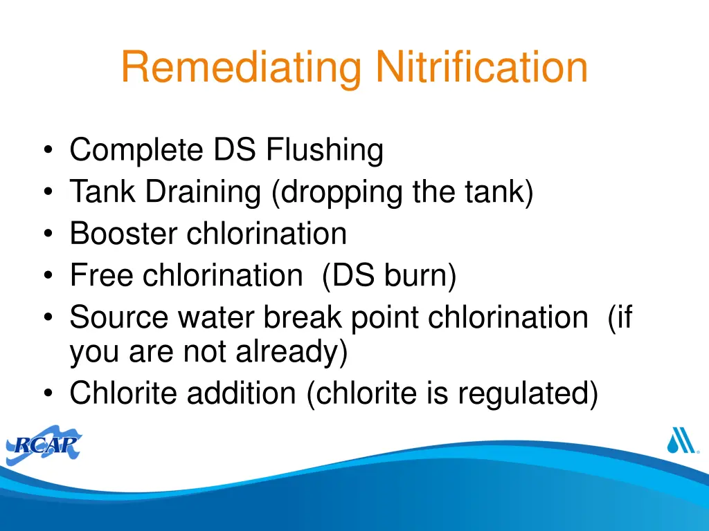 remediating nitrification