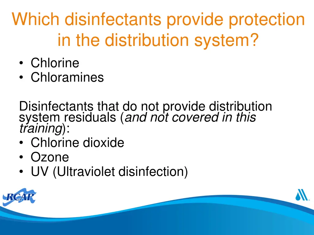 which disinfectants provide protection