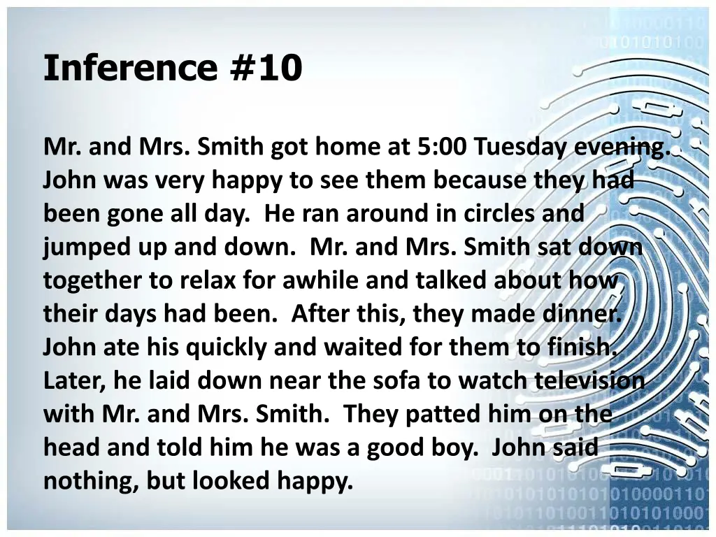 inference 10