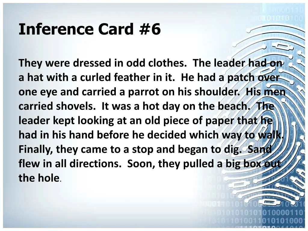 inference card 6