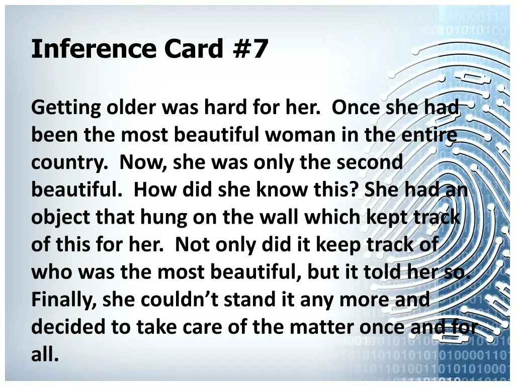 inference card 7