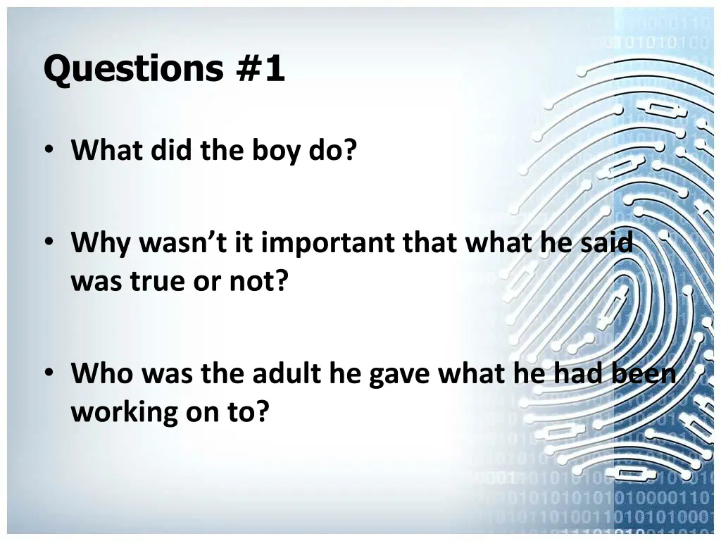 questions 1