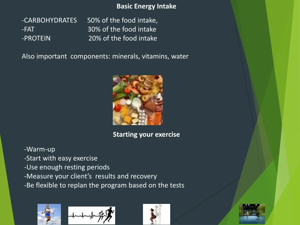 basic energy intake