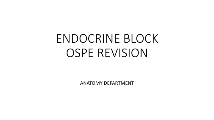 endocrine block ospe revision