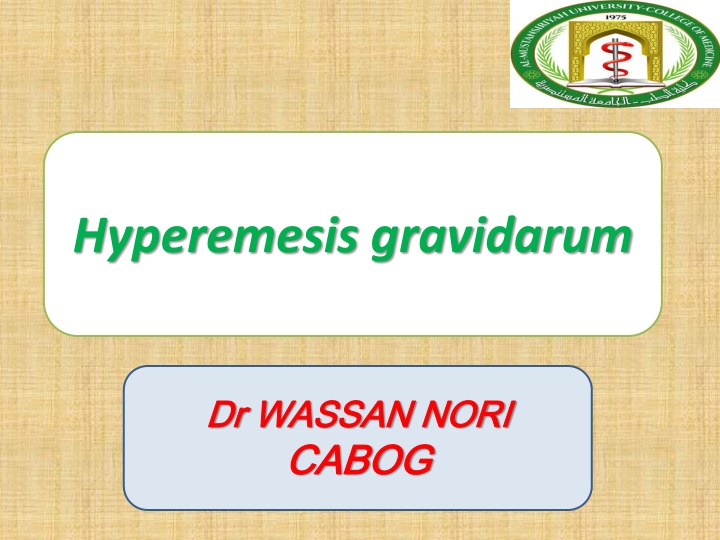 hyperemesis gravidarum