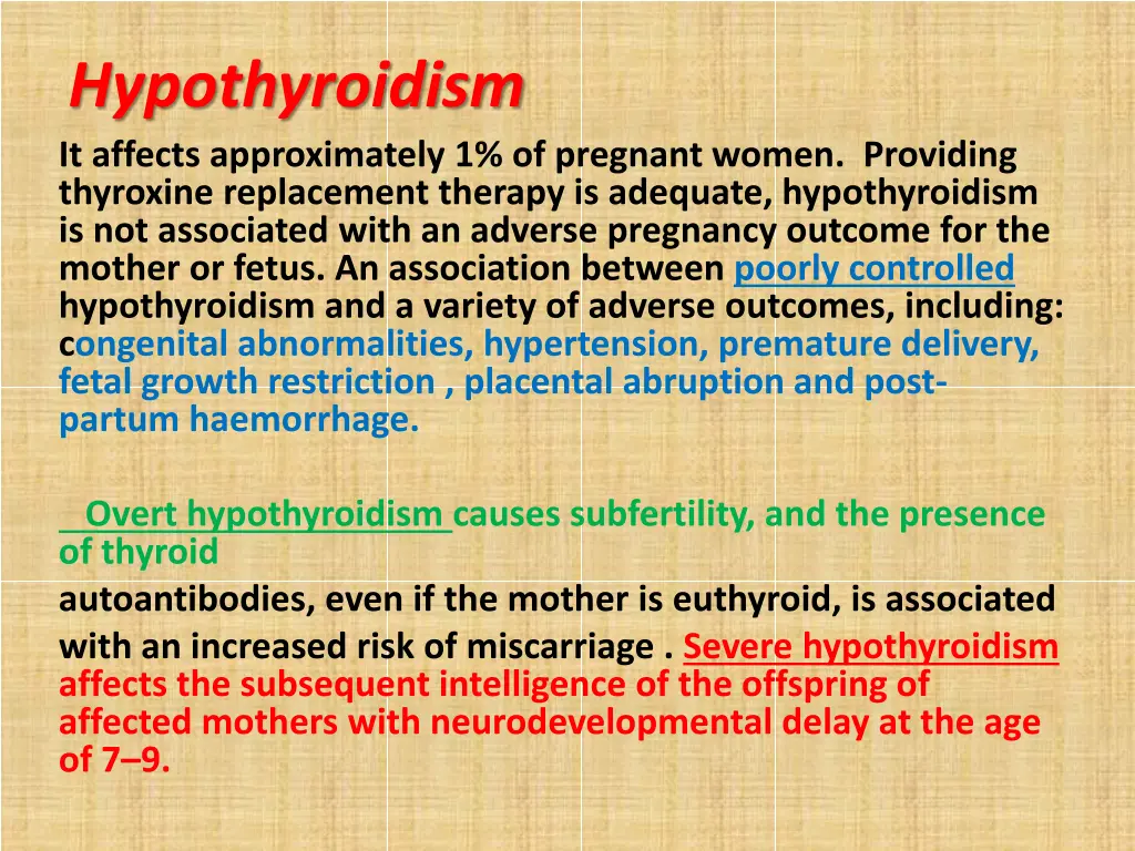 hypothyroidism it affects approximately