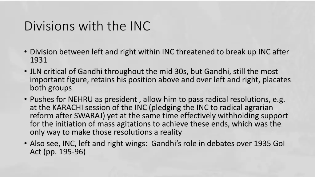 divisions with the inc