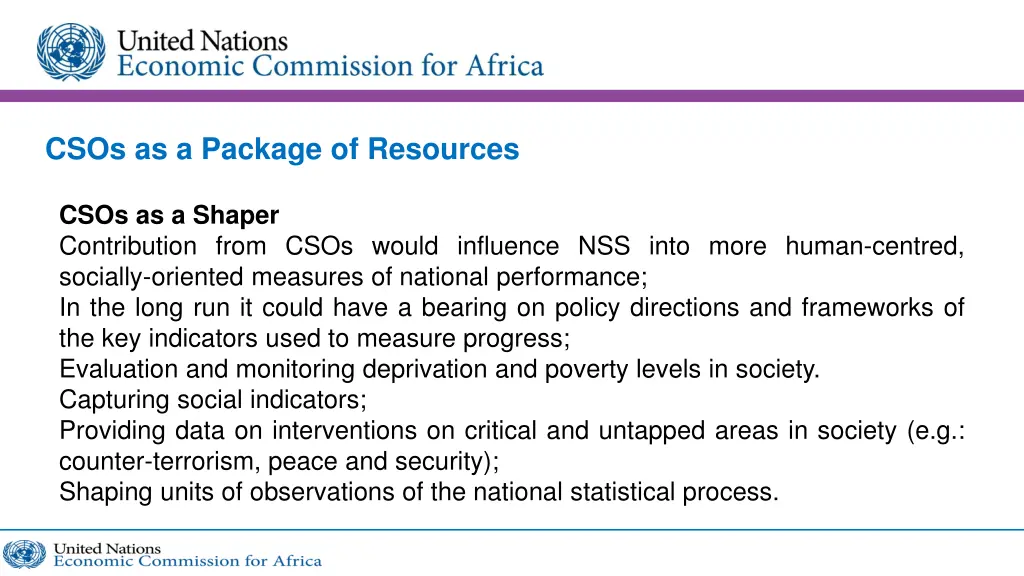 csos as a package of resources