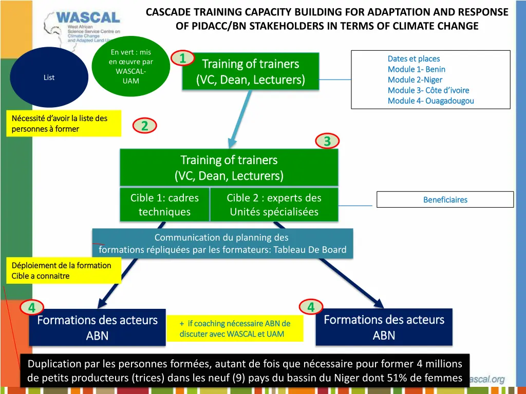 cascade training capacity building for adaptation