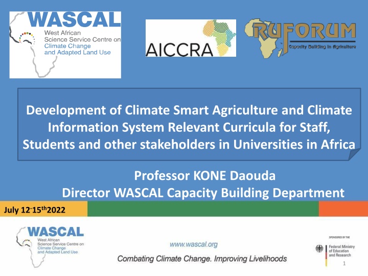 development of climate smart agriculture