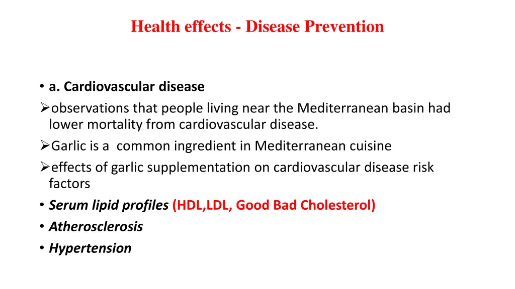 health effects disease prevention