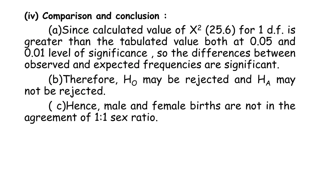 iv comparison and conclusion a since calculated