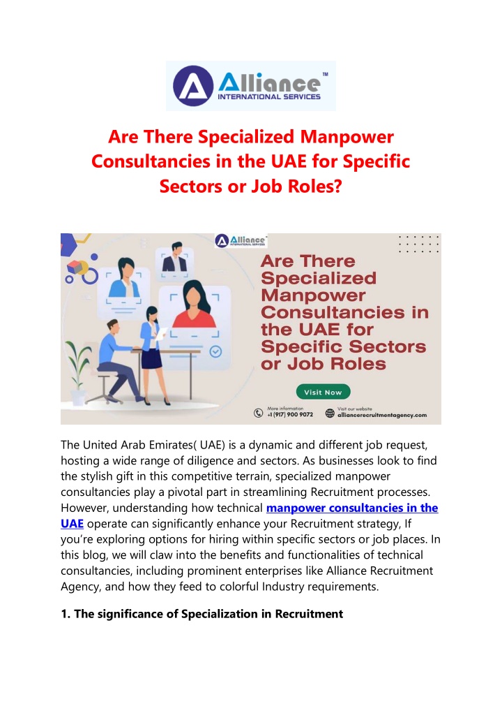 are there specialized manpower consultancies