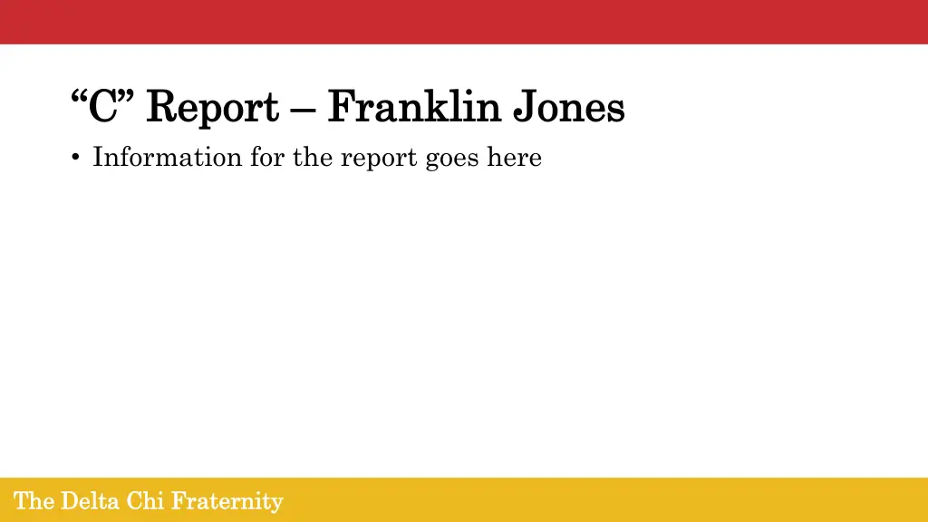 c report c report franklin jones franklin jones