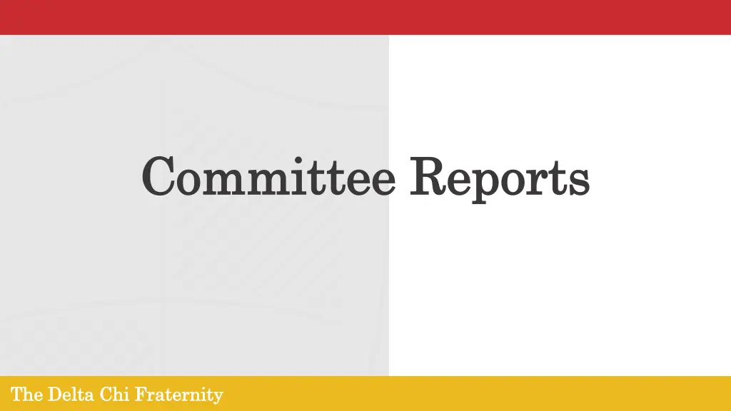 committee reports committee reports