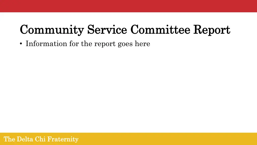 community service committee report community