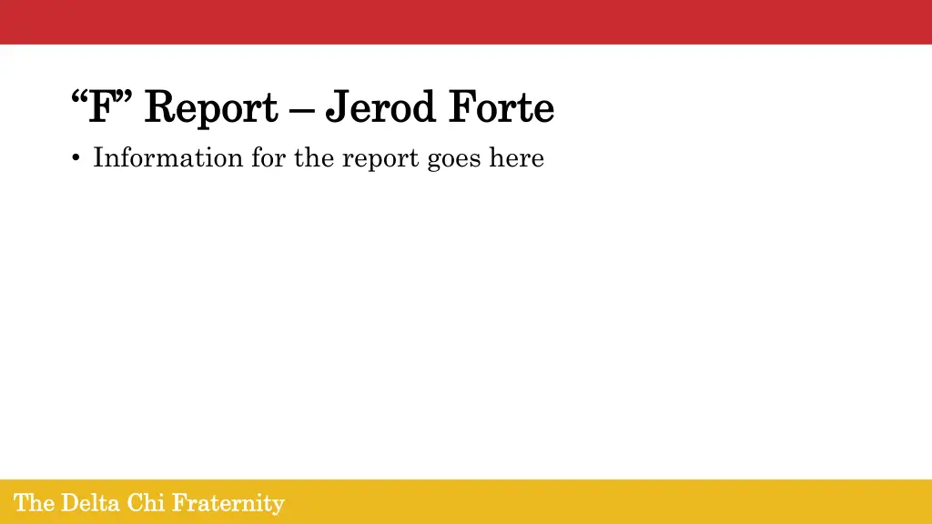 f report f report jerod forte information