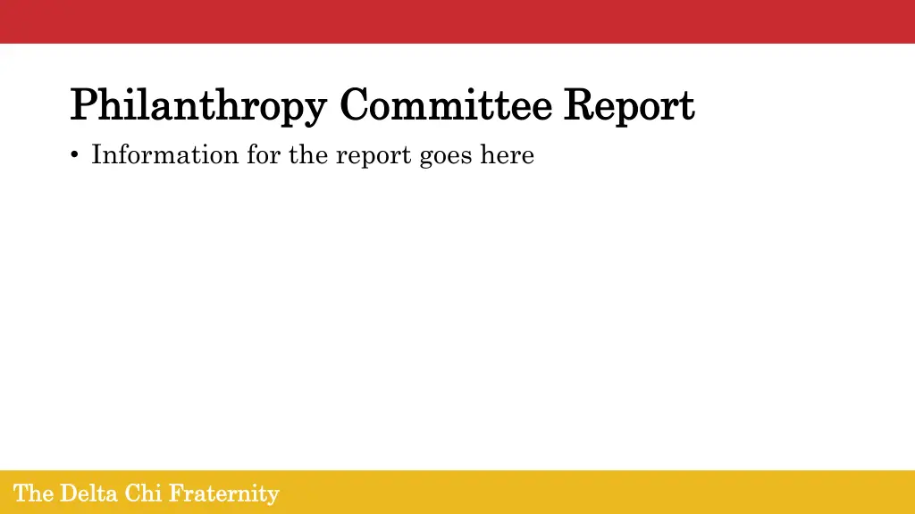 philanthropy committee report philanthropy