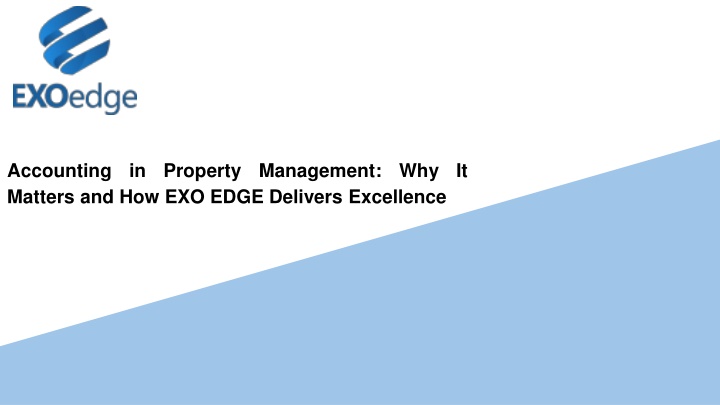 accounting matters and how exo edge delivers