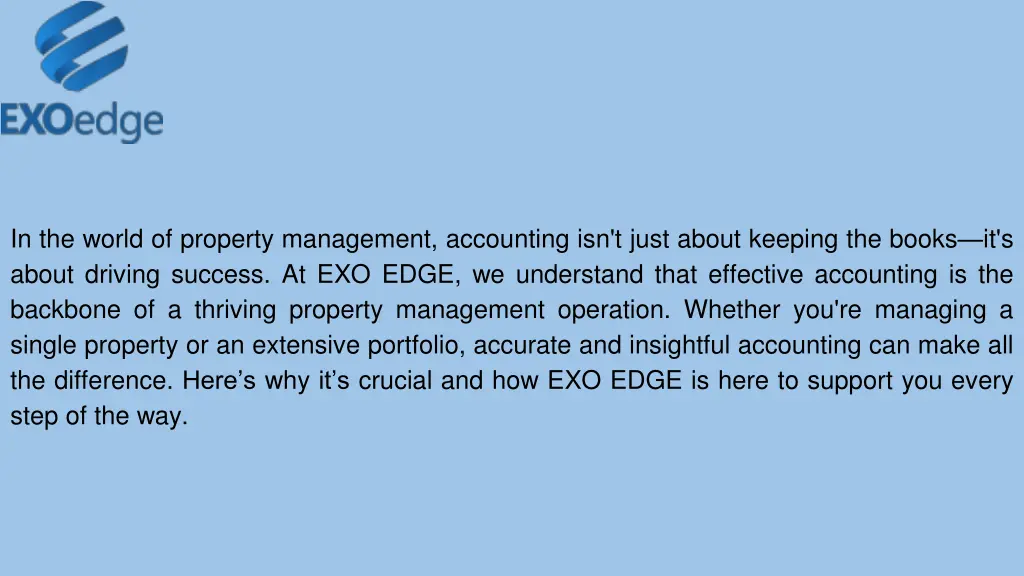 in the world of property management accounting