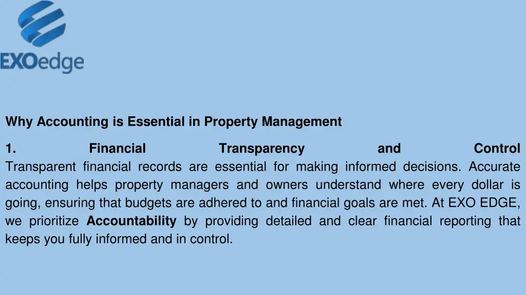 why accounting is essential in property management