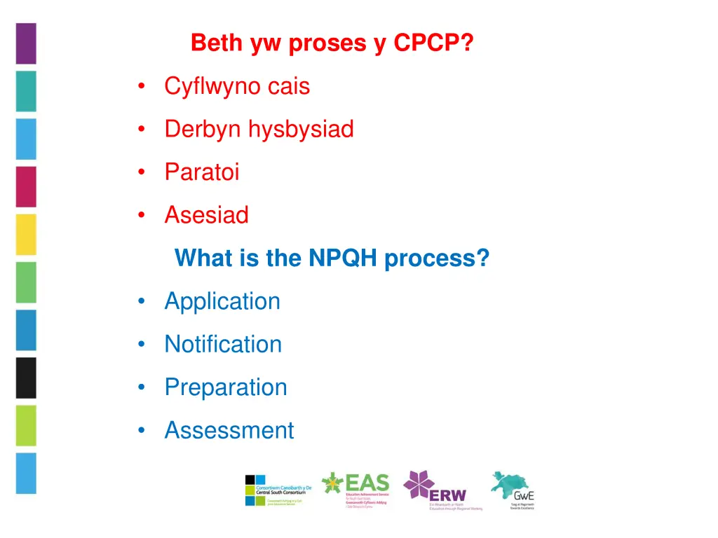 beth yw proses y cpcp