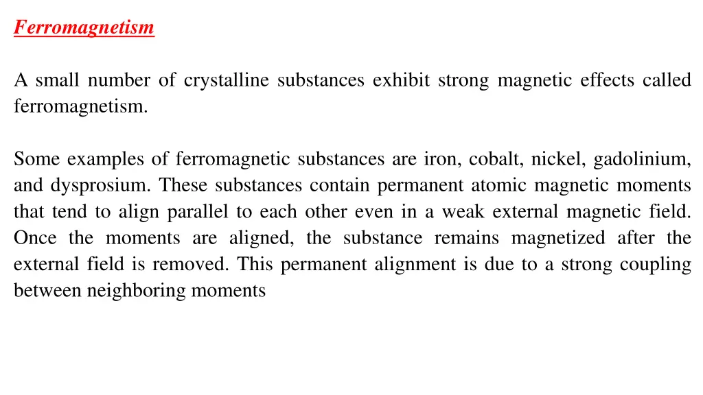 ferromagnetism