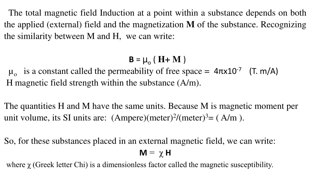 the total magnetic field induction at a point