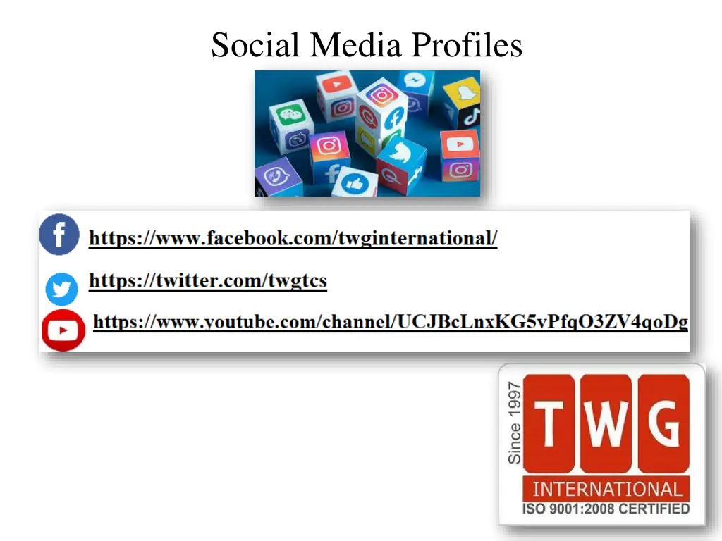 social media profiles