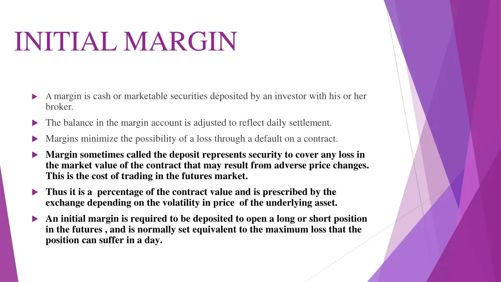 initial margin