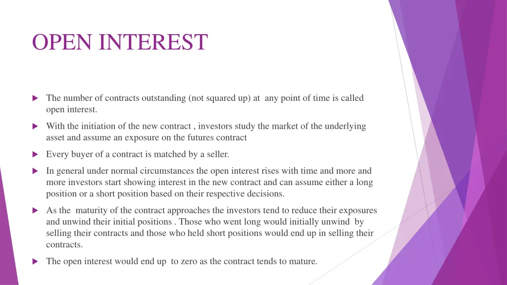 open interest