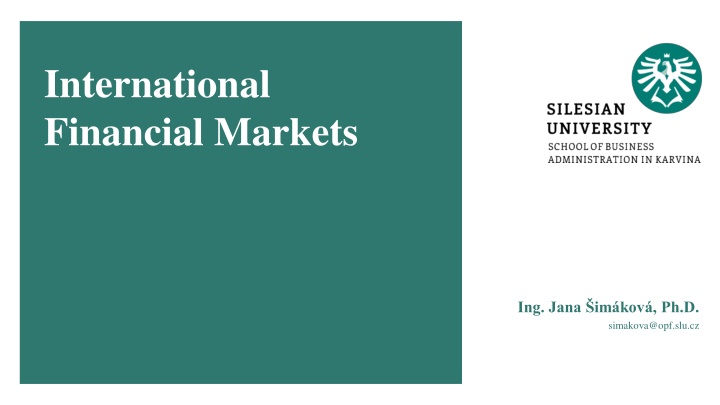 international financial markets